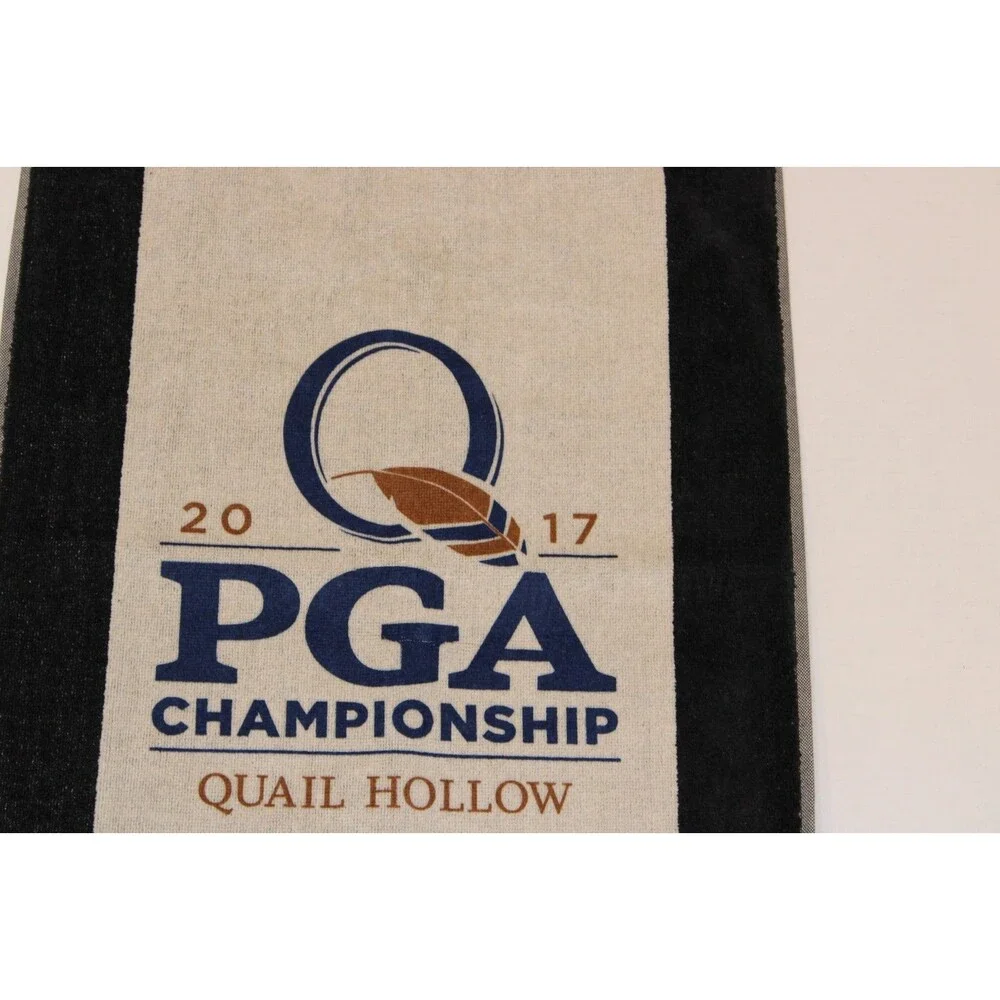 2017 PGA Championship Golf Towel Quail Hollow black & White New